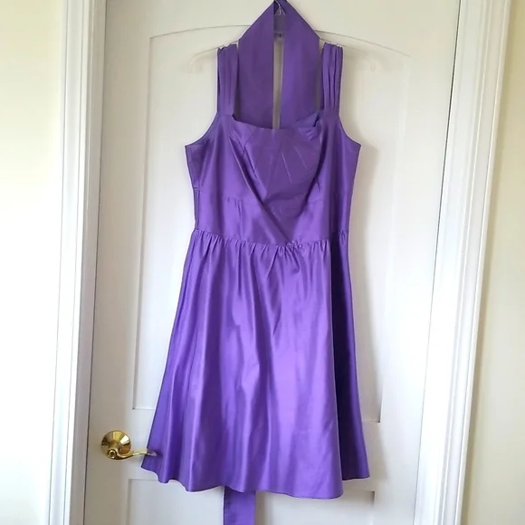 tahari purple dress Tahari purple dress with sash (12)